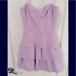 BCBG Tiered lavender cocktail dress